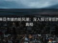 麻豆传媒的新风潮：深入探讨背后的真相