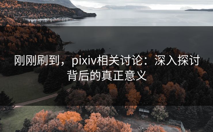 刚刚刷到,pixiv相关讨论:深入探讨背后的真正意义-第1张图片-p站影视站 | p站镜像热门视频 刚刚刷到,pixiv相关讨论:深入探讨背后的真正意义-第1张图片-p站影视站 | p站镜像热门视频