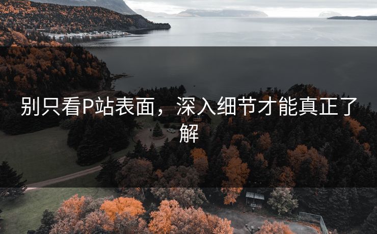 别只看P站表面,深入细节才能真正了解-第1张图片-p站影视站 | p站镜像热门视频 别只看P站表面,深入细节才能真正了解-第1张图片-p站影视站 | p站镜像热门视频